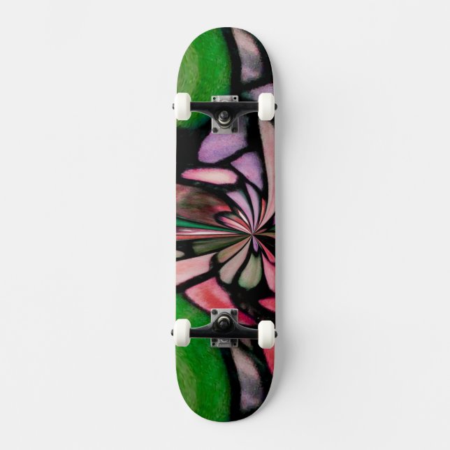 Skateboard Flujo de Tiffany Rosa (Anverso)