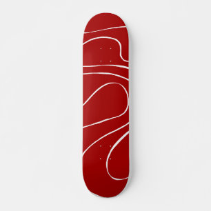 Skateboard Flujo y reflujo 2 en rojo y blanco