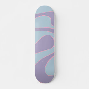 Skateboard Flujo y reflujo 2 en rosa, lila y azul