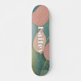 Skateboard Foliage caprichoso: Hojas Pastel