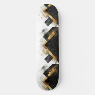 Skateboard Fondo abstracto negro y dorado elegante