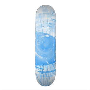 Skateboard Fondo azul abstracto de la acuarela, textura