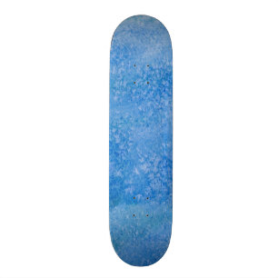 Skateboard Fondo azul de la acuarela