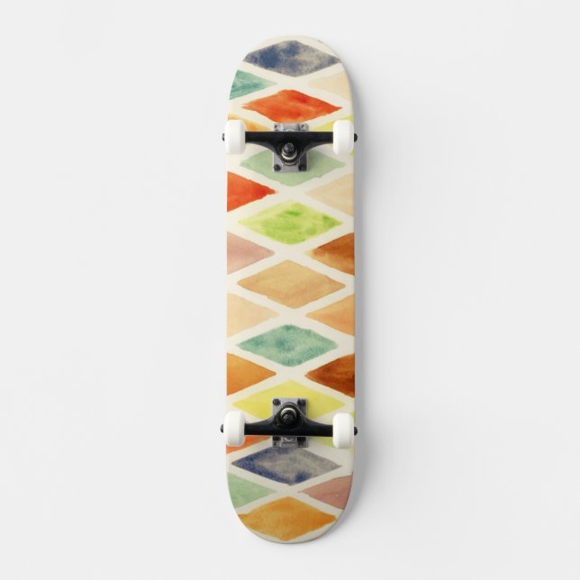 Skateboard Fondo de la acuarela (Anverso)
