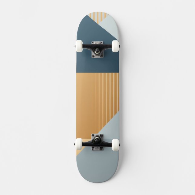 Skateboard Fondo de las formas geométricas en grises (Anverso)