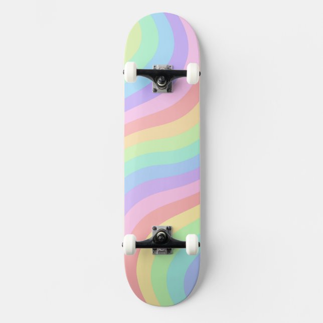 Skateboard Fondo de pantalla lindo arcoíris estético (Anverso)