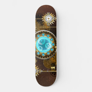 Skateboard Fondo de roscas de vapor con lentes turquesas