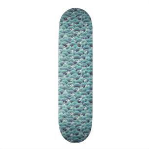 Skateboard Fondo decorativo de la onda del mar