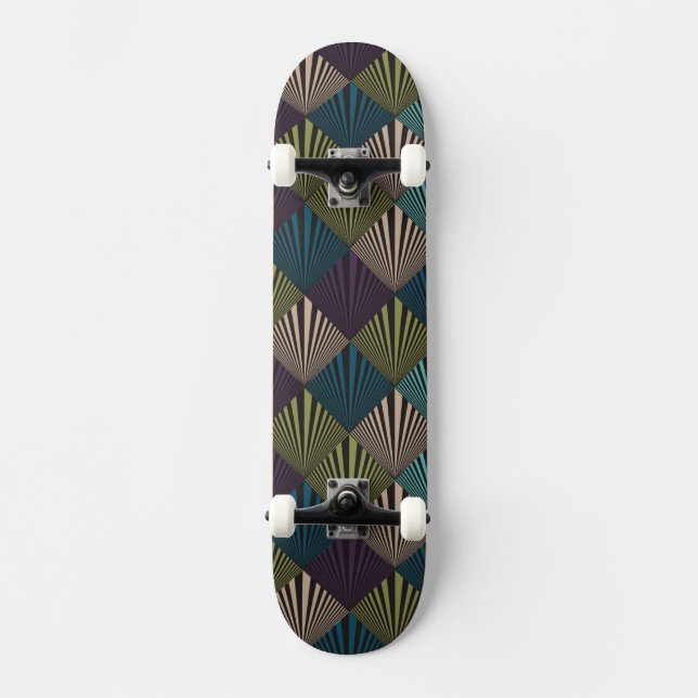 Skateboard Fondo del arte pop (Anverso)