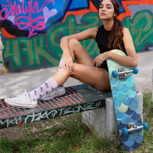 Skateboard Fondo del cielo azul del patrón de la escala de pe