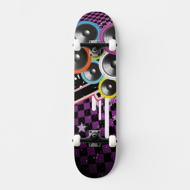 Skateboard Fondo del Grunge (Anverso)