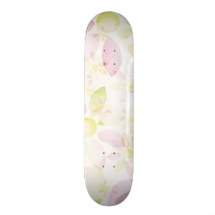 Skateboard Fondo diseñado de la flor de la acuarela, textura