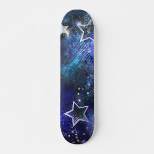 Skateboard Fondo espacial con estrellas