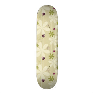 Skateboard Fondo floral retro