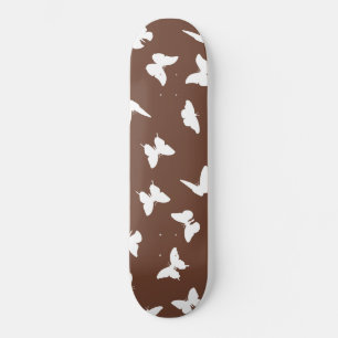 Skateboard Fondo marrón blanco estético