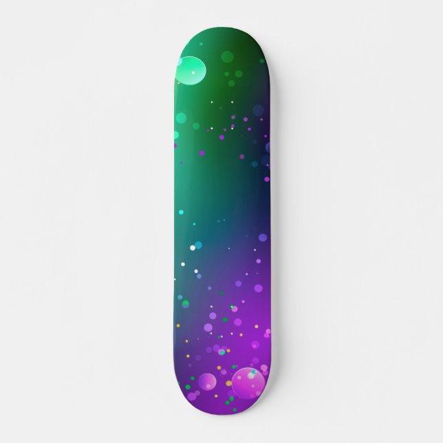 Skateboard Fondo morado festivo Mardi Gras (Anverso )