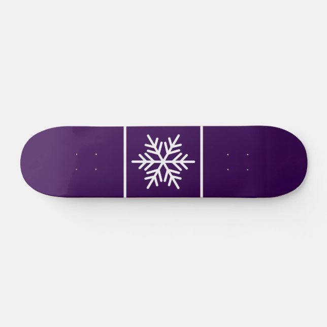 Skateboard Fondo morado profundo de rayas nórdicas de copo de (Horz)