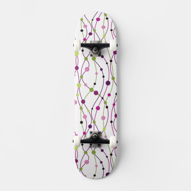 Skateboard Fondo multicolor del punto (Anverso)