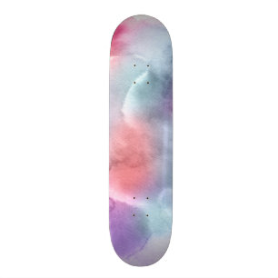 Skateboard Fondo pintado a mano 10 de la acuarela abstracta