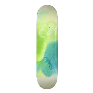 Skateboard Fondo pintado a mano 16 de la acuarela abstracta
