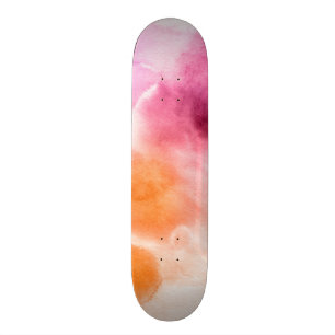 Skateboard Fondo pintado a mano 3 de la acuarela abstracta