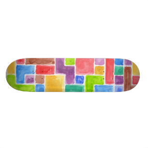 Skateboard Fondo pintado extracto de la acuarela. 2