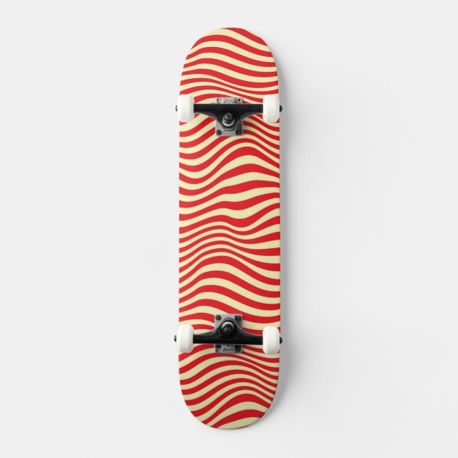 Skateboard Fondo rayado (Anverso)