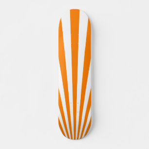 Skateboard Fondo Retro Naranja Sun Rays