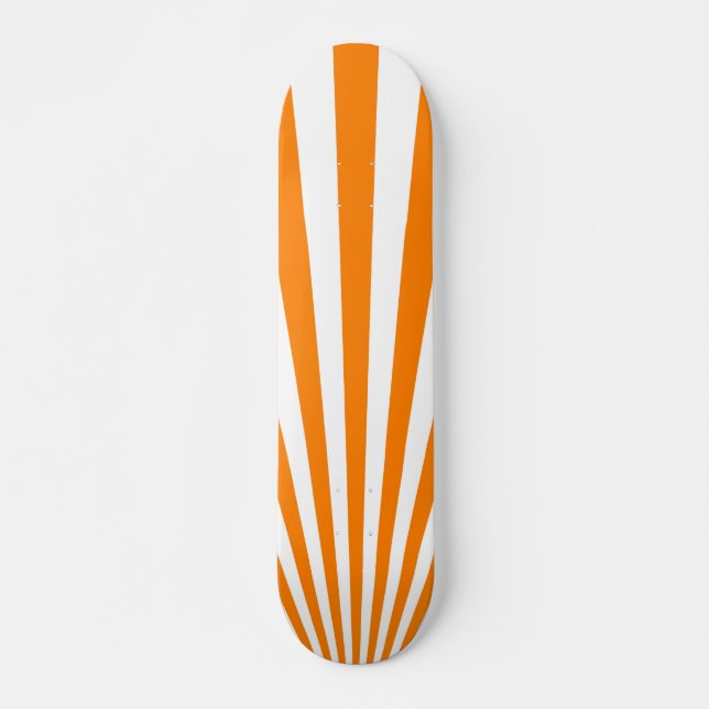Skateboard Fondo Retro Naranja Sun Rays (Anverso )