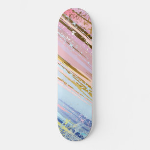 Skateboard Fondo Rosa Texturizado