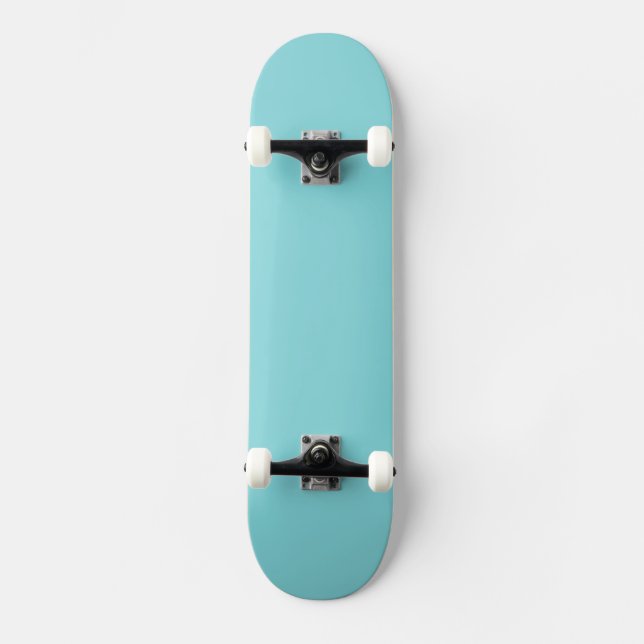 Skateboard Fondo Verde azulado Aqua personalizado de azul mar (Anverso)