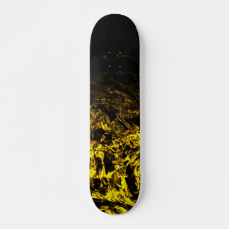Skateboard Forjado en oro remolinos geométricos negros