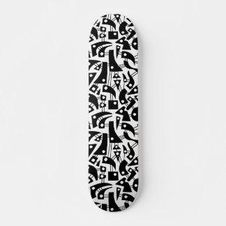 Skateboard Formas abstractas 180318 - Negro sobre blanco