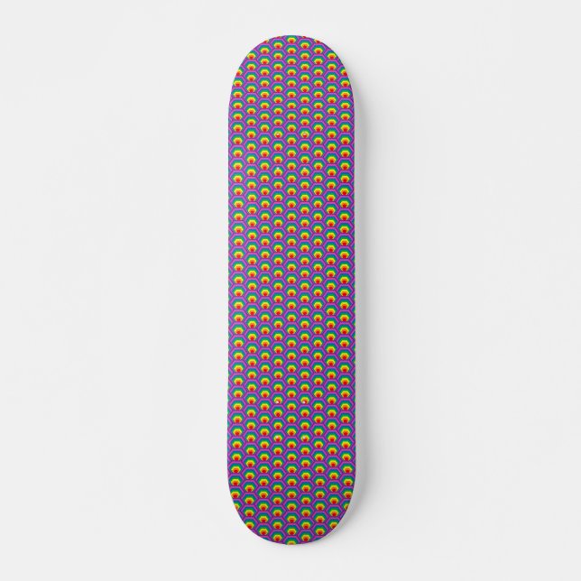 Skateboard Formas coloridas abstractas (Anverso )