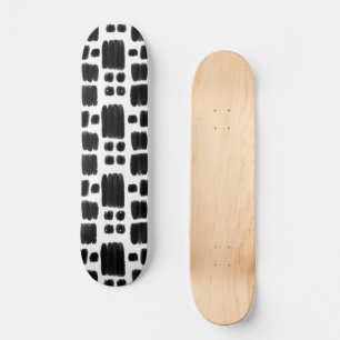 Skateboard Formas pintadas en blanco y negro