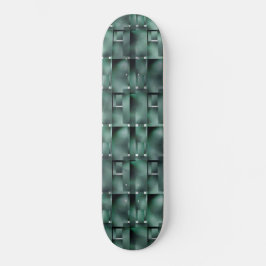 Skateboard Formas rectangulares en verde oscuro y manchado