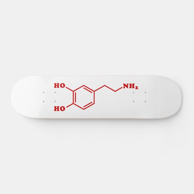 Skateboard Fórmula química molecular de dopamina (Horz)