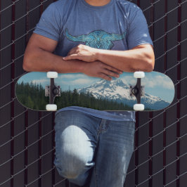 Skateboard Foto de la capa de nieve de la cubierta de la cubi