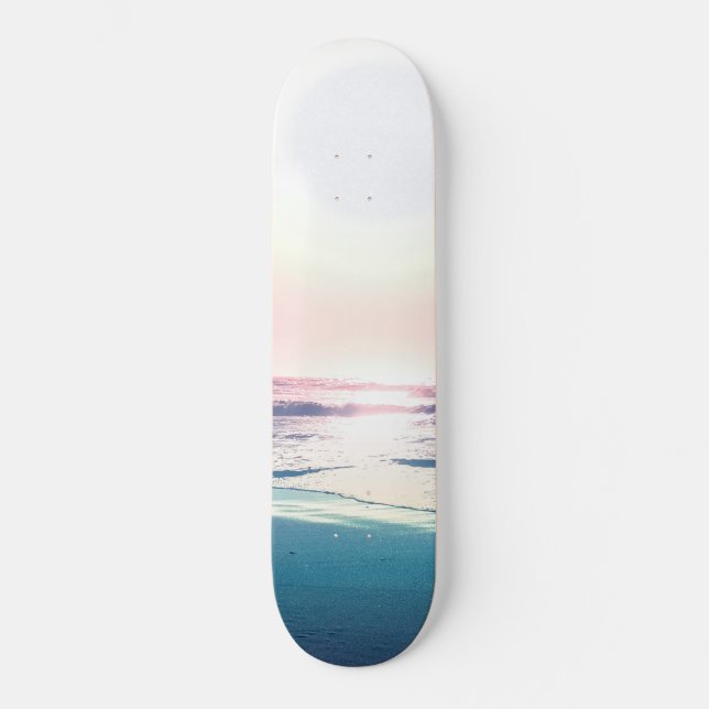 Skateboard Foto de la playa tropical de Summer Sea Sunset (Anverso)