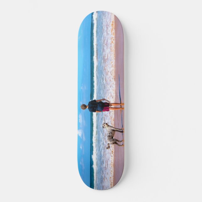 Skateboard Foto personalizado - Tu propio diseño - Amo a mi M (Anverso)