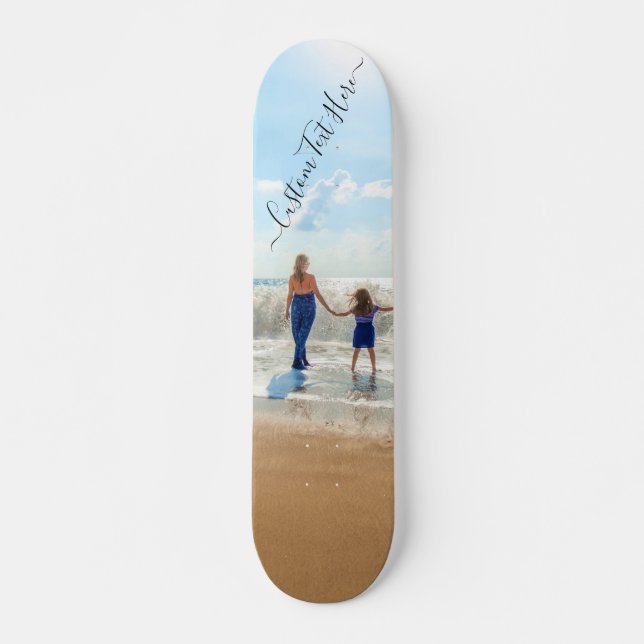 Skateboard Foto personalizado y texto su propio tablero de di (Anverso )