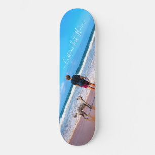 Skateboard Foto y texto personalizado - Su propio diseño - Am