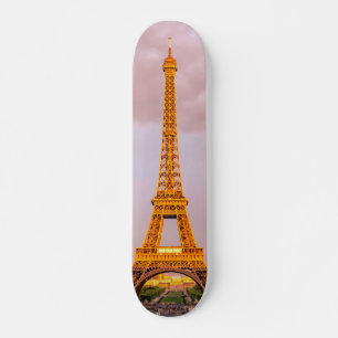 Skateboard Fotografía romántica de la Torre Eiffel   París