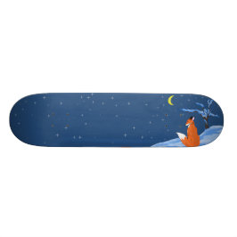 Skateboard Fox de la noche del invierno