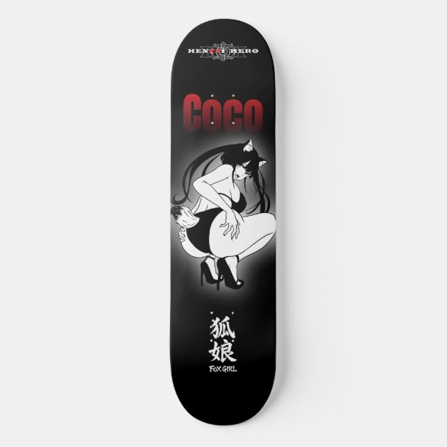 Skateboard Fox girl Coco (Anverso)