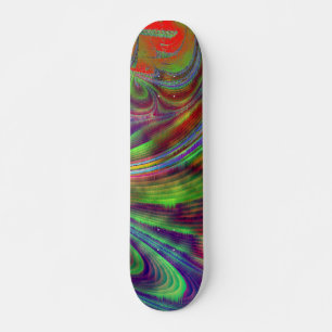 Skateboard Fractal Blue-Green