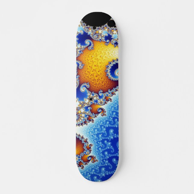 Skateboard Fractal de doble espiral satelital Mandelbrot Set (Anverso )