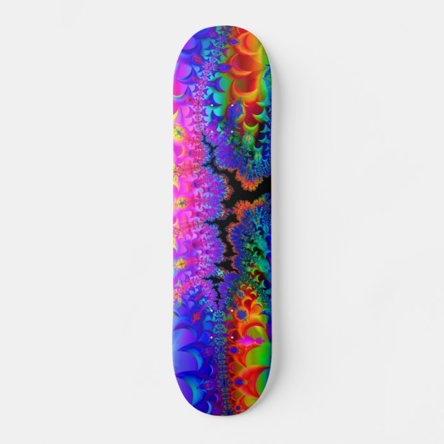 Skateboard Fractal del teñido anudado (Anverso)