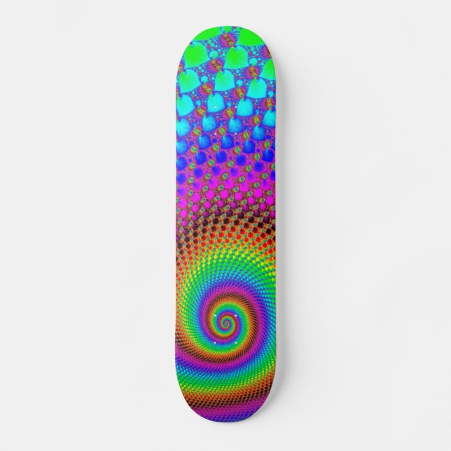 Skateboard Fractal espiral abstracta (Anverso)
