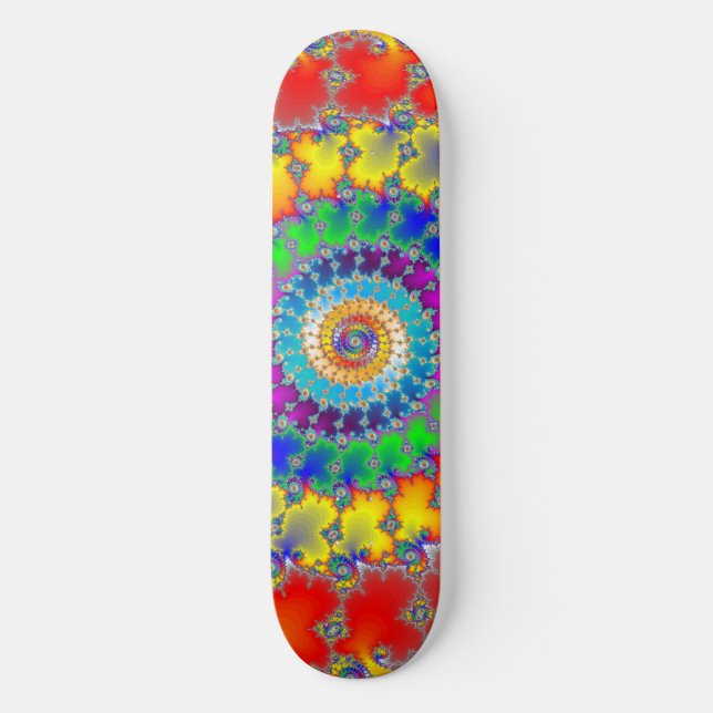 Skateboard Fractal psicodélico (Anverso)
